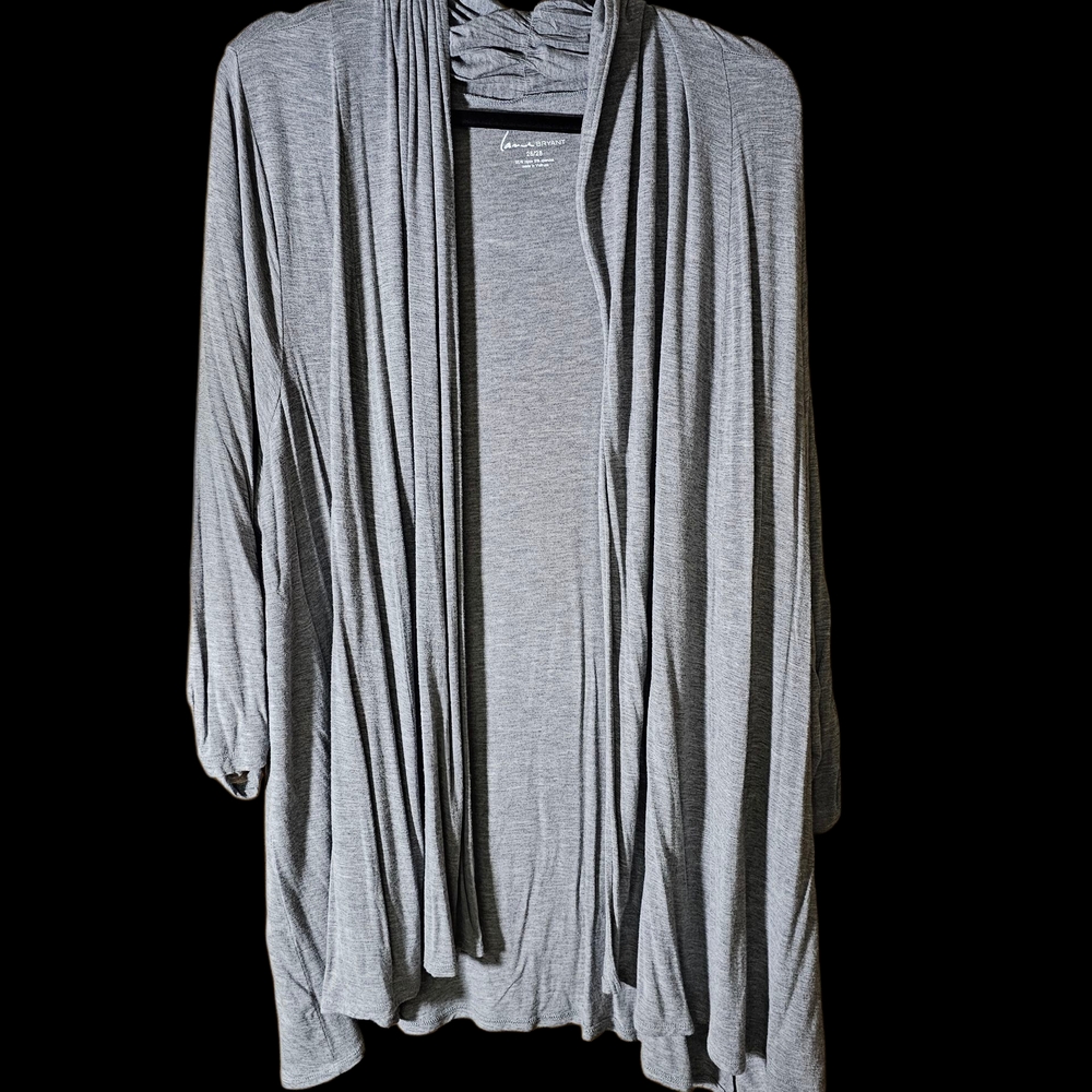 Lane Bryant Gray Open Front Cardigan